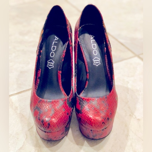 🐾🐆Aldo Animal Print platform Wedge Heels 🐆🐾 - Picture 15 of 15